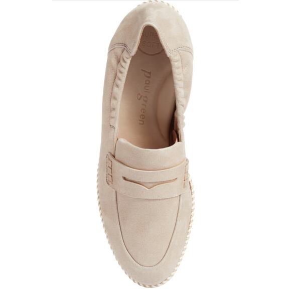 Paul Green Sally Penny Loafer in Cachemire Suede Metallic Size US 8 / AT5.5 - Picture 1 of 14